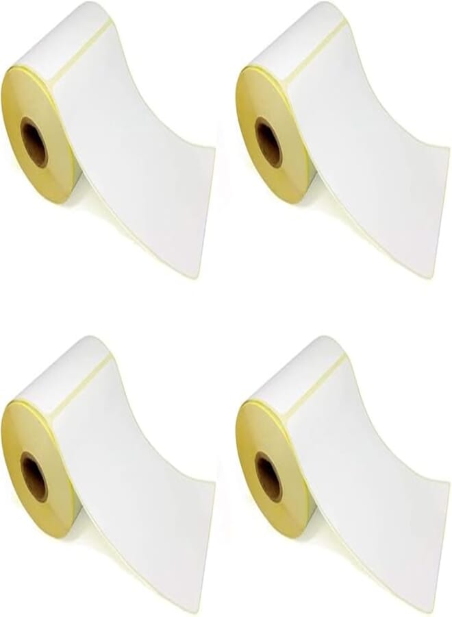 Taimi Thermal Paper Stickers for Barcode Printer 10x15cm Address and Barcode Printable Label Sticker- 500 Label Pack Of 4